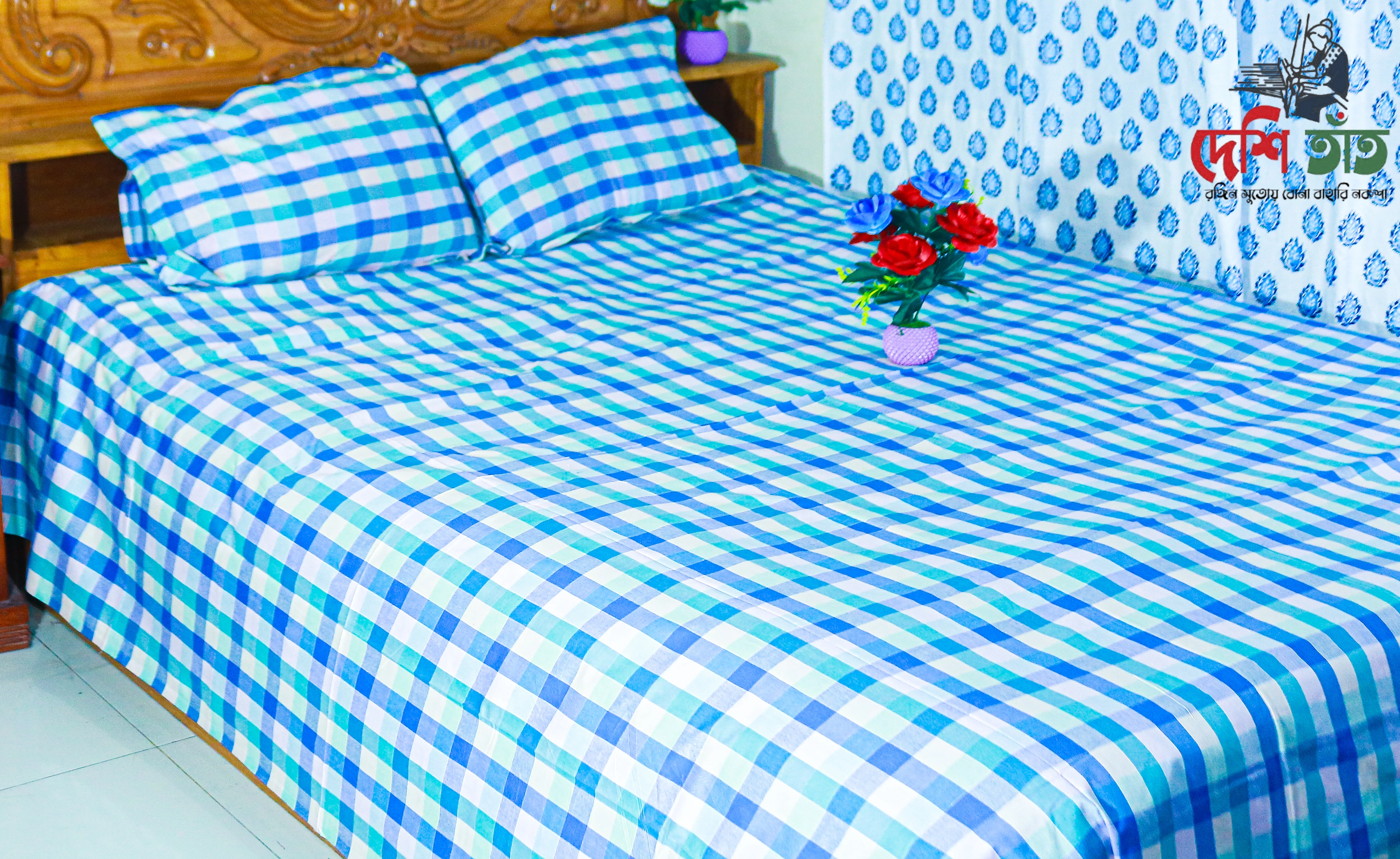 🛏 দেশি তাঁত প্রিমিয়াম কটন বেডশীট