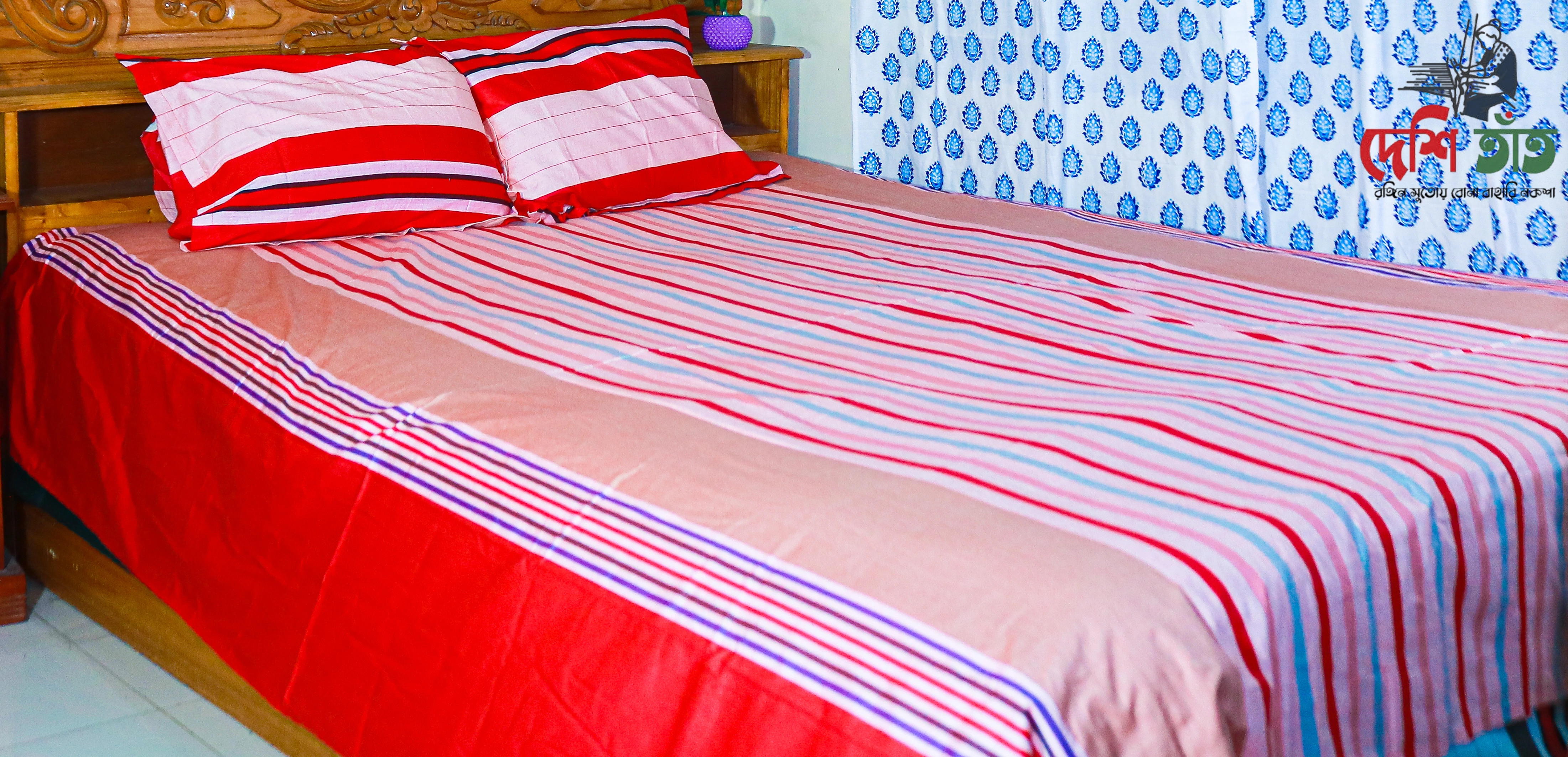 🛏 দেশি তাঁত প্রিমিয়াম কটন বেডশীট