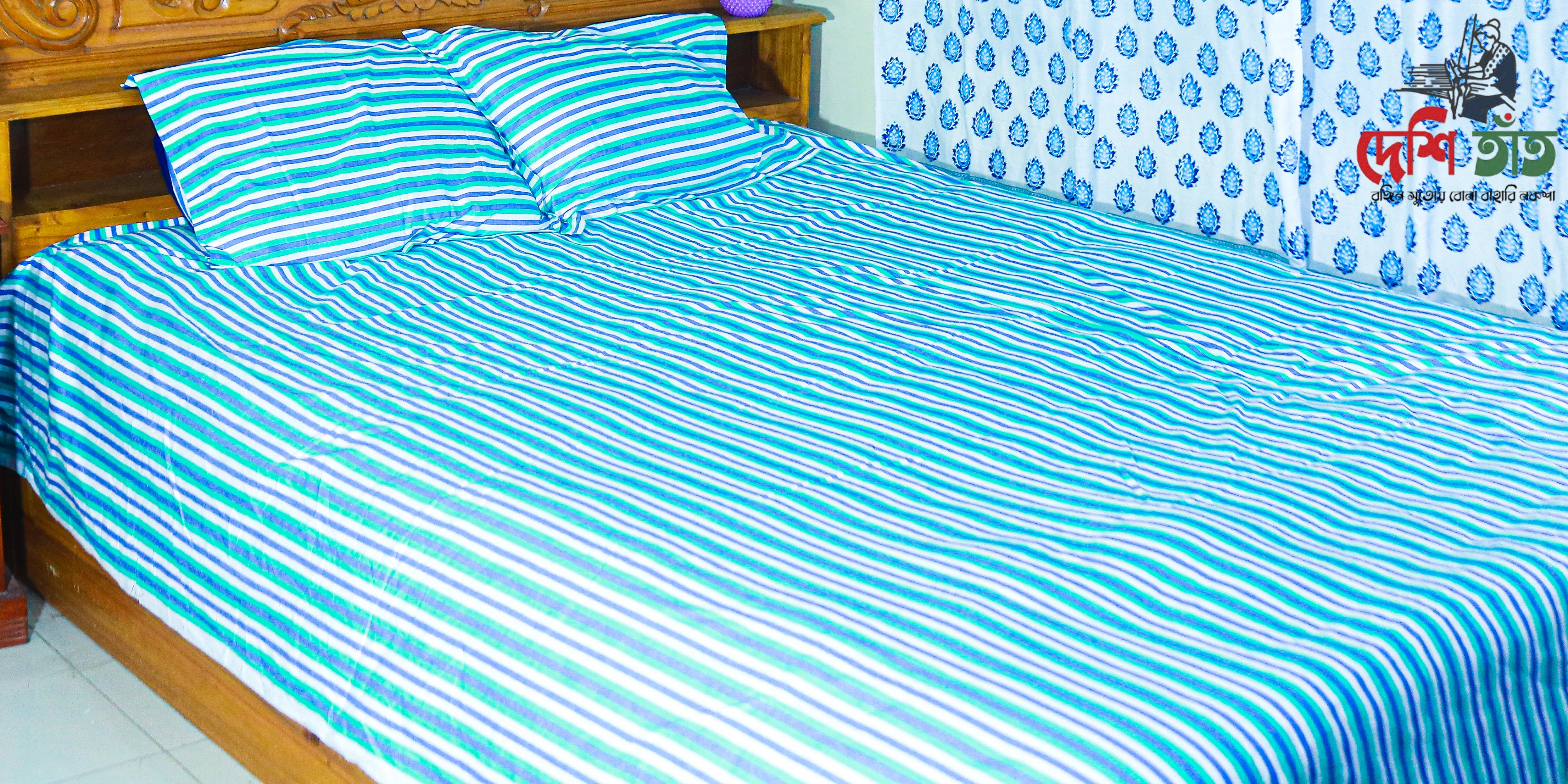 🛏 দেশি তাঁত প্রিমিয়াম কটন বেডশীট