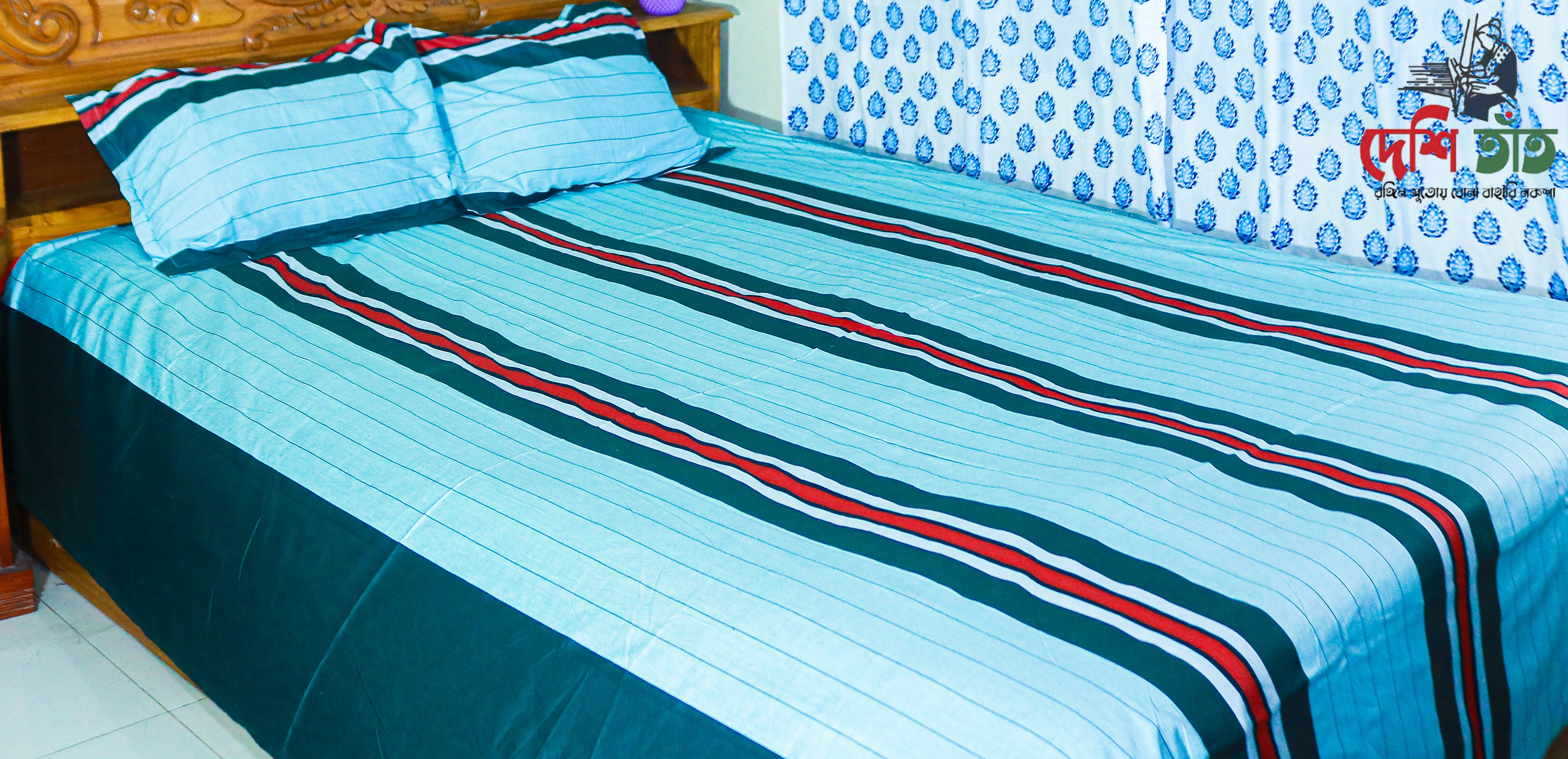 🛏 দেশি তাঁত প্রিমিয়াম কটন বেডশীট